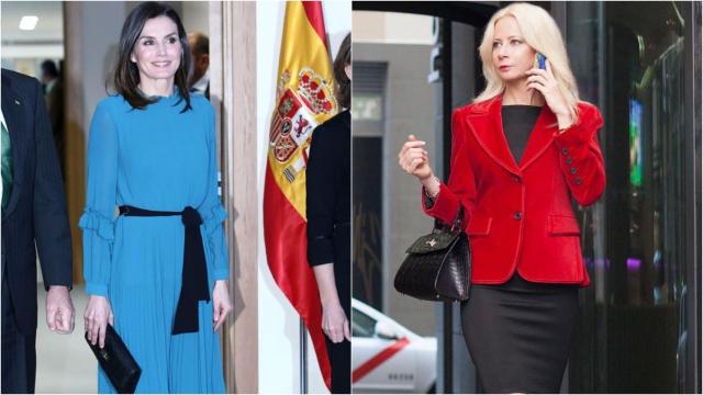 La reina Letizia y la diseñadora Lidia Faro.