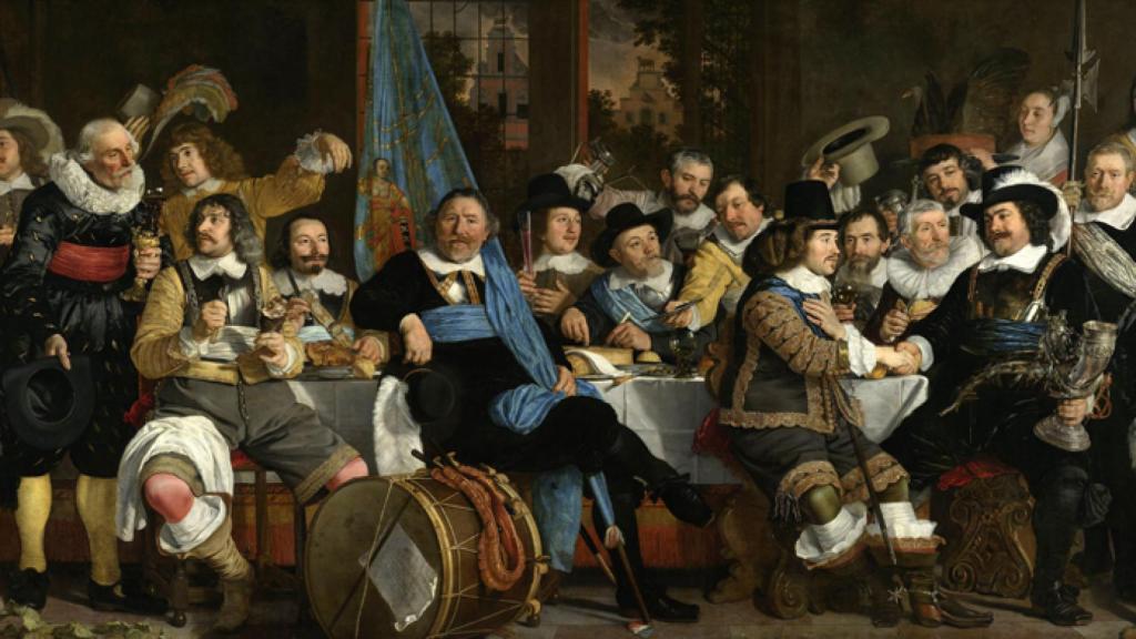 Detalle de Celebración de la Paz de Münster, de Bartholomeus Van der Helst (1648)