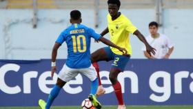 Rodrygo frente a Ecuador Sub20. Foto: sub20chile.cl