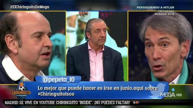 Juanma Rodríguez en El Chiringuito. Foto Twitter:(@elchiringuitotv)