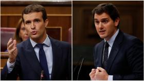 Casado presenta el 10-F como una moción de censura a Sánchez y Rivera como una protesta cívica