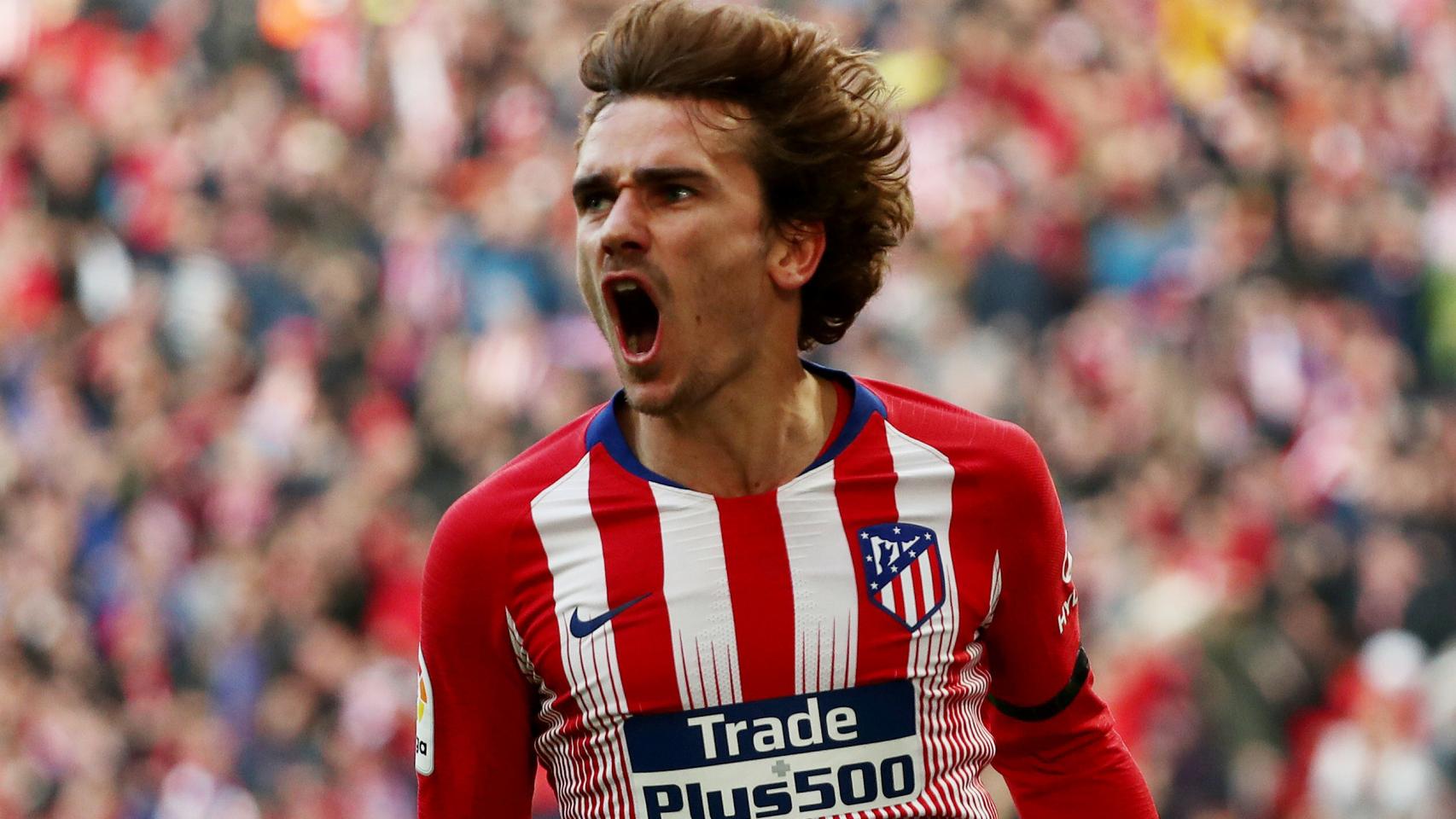 Griezmann celebra el empate del Atlético de Madrid