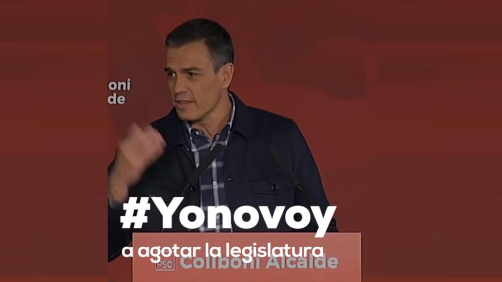 Captura del vídeo contra Pedro Sánchez.