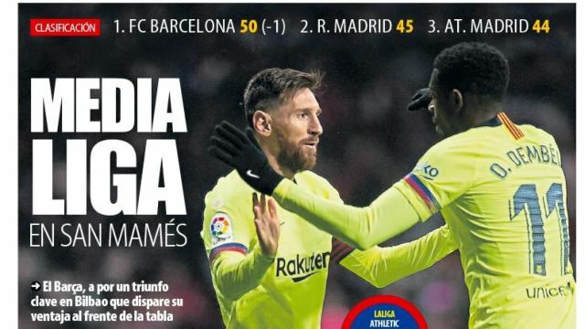 La portada del diario Mundo Deportivo (10/02/2019)