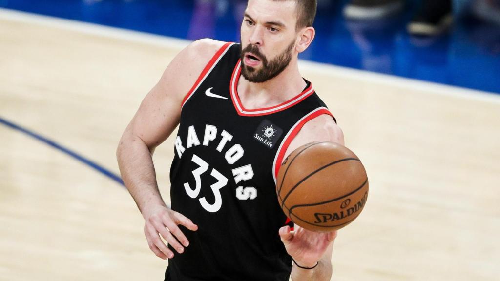 Marc Gasol en su partido con los Raptors