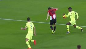 El Athletic pidió penalti por mano de Semedo