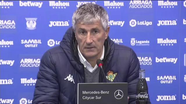 Quique Setién en la rueda de prensa posterior al Leganés 3-0 Betis