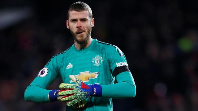 David de Gea, en un partido del Manchester United