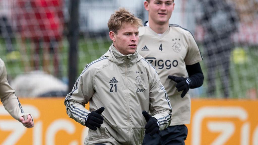 De Jong, durante un entrenamiento. Foto: spanish.ajax.nl