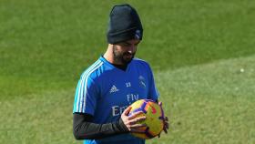 Isco, en el entrenamiento del Real Madrid