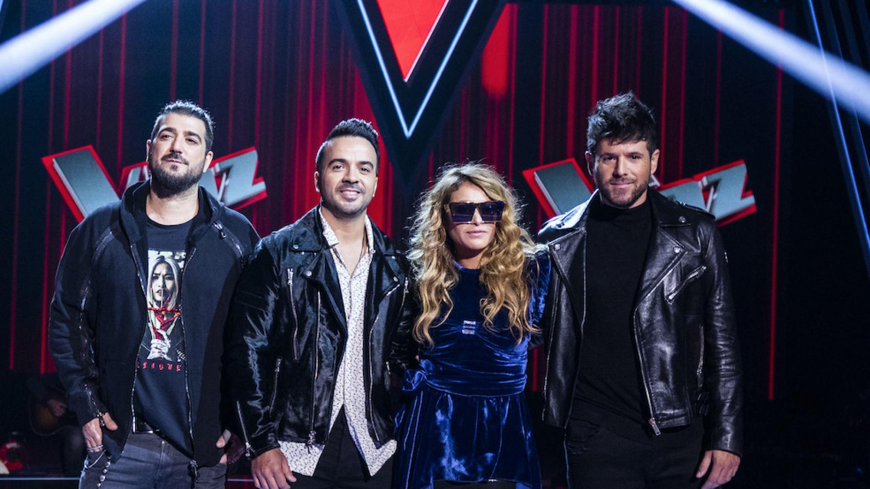 Antonio Orozco, Luis Fonsi, Paulina Rubio y Pablo López.