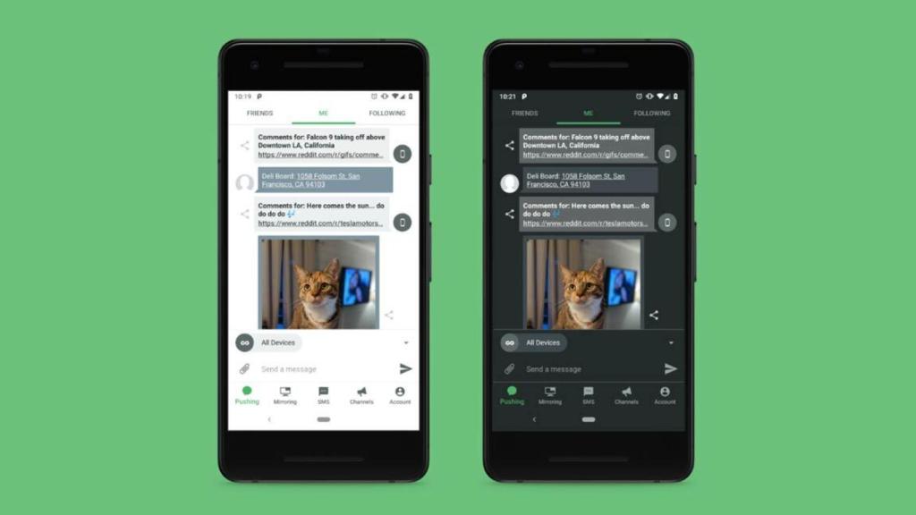 Pushbullet actualiza su diseño con modo oscuro y Material Design