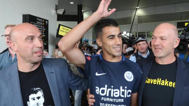 Hakeem Al Araibi en su llegada a Australia