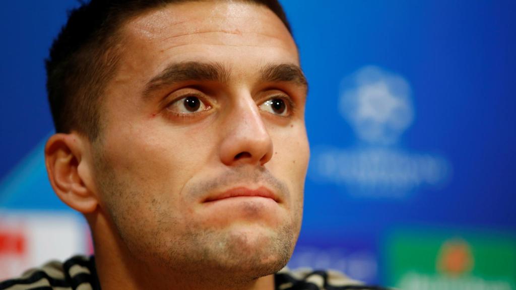 Dusan Tadic en la rueda de prensa previa al choque ante el Real Madrid.