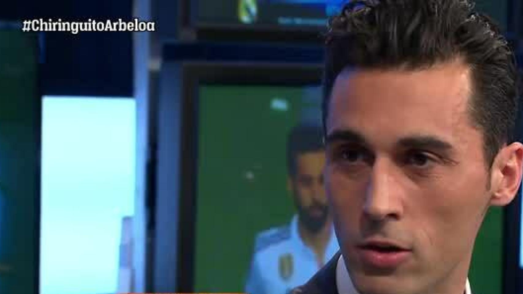 Álvaro Arbeloa, en El Chiringuito. Foto: Twitter (@elchiringuitotv)