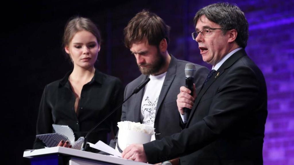 Puigdemont  en la gala del Cinema for Peace en Berlín.