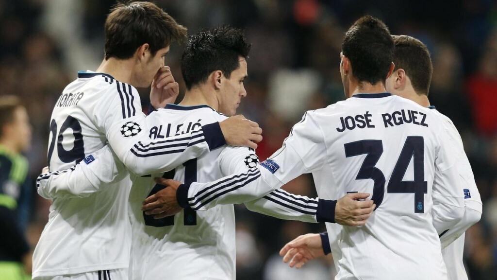 Jose Rodríguez celebrando un gol con el Real Madrid. Foto: Twitter (@Josseroodriguez)