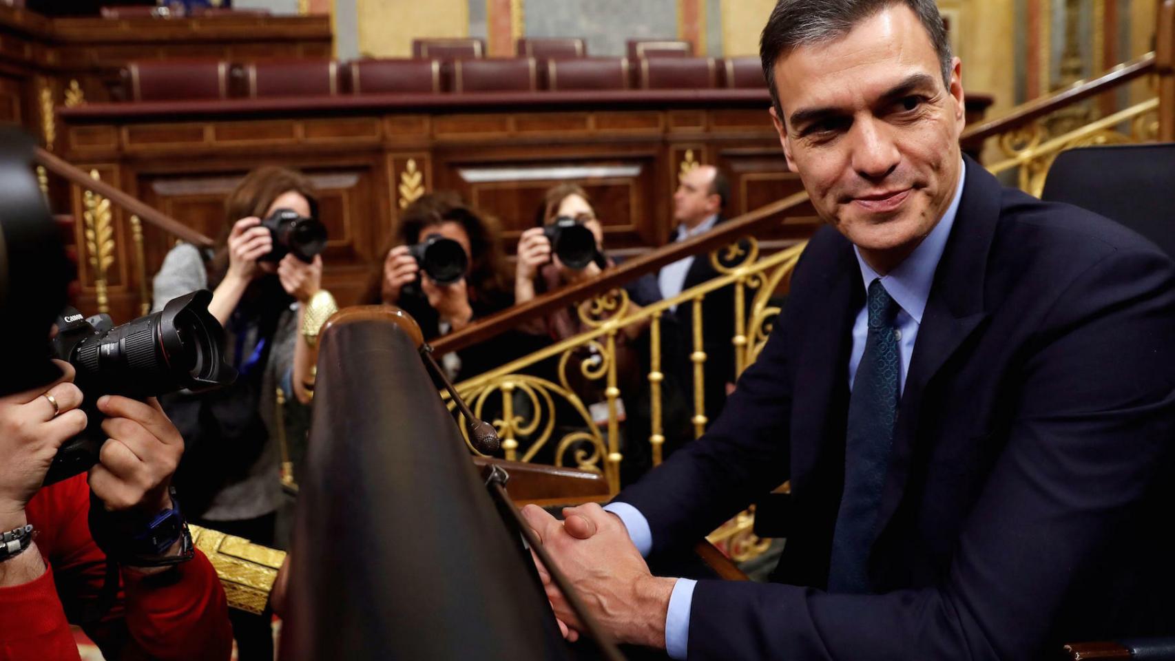 Pedro Sánchez, presidente del Gobierno, durante el debate de Presupuestos.