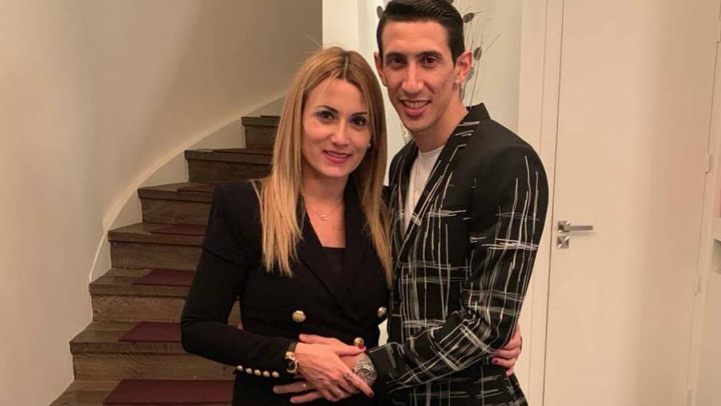 Di María y Jorgelina Cardoso. Foto: Instagram (@angeldimariajm)