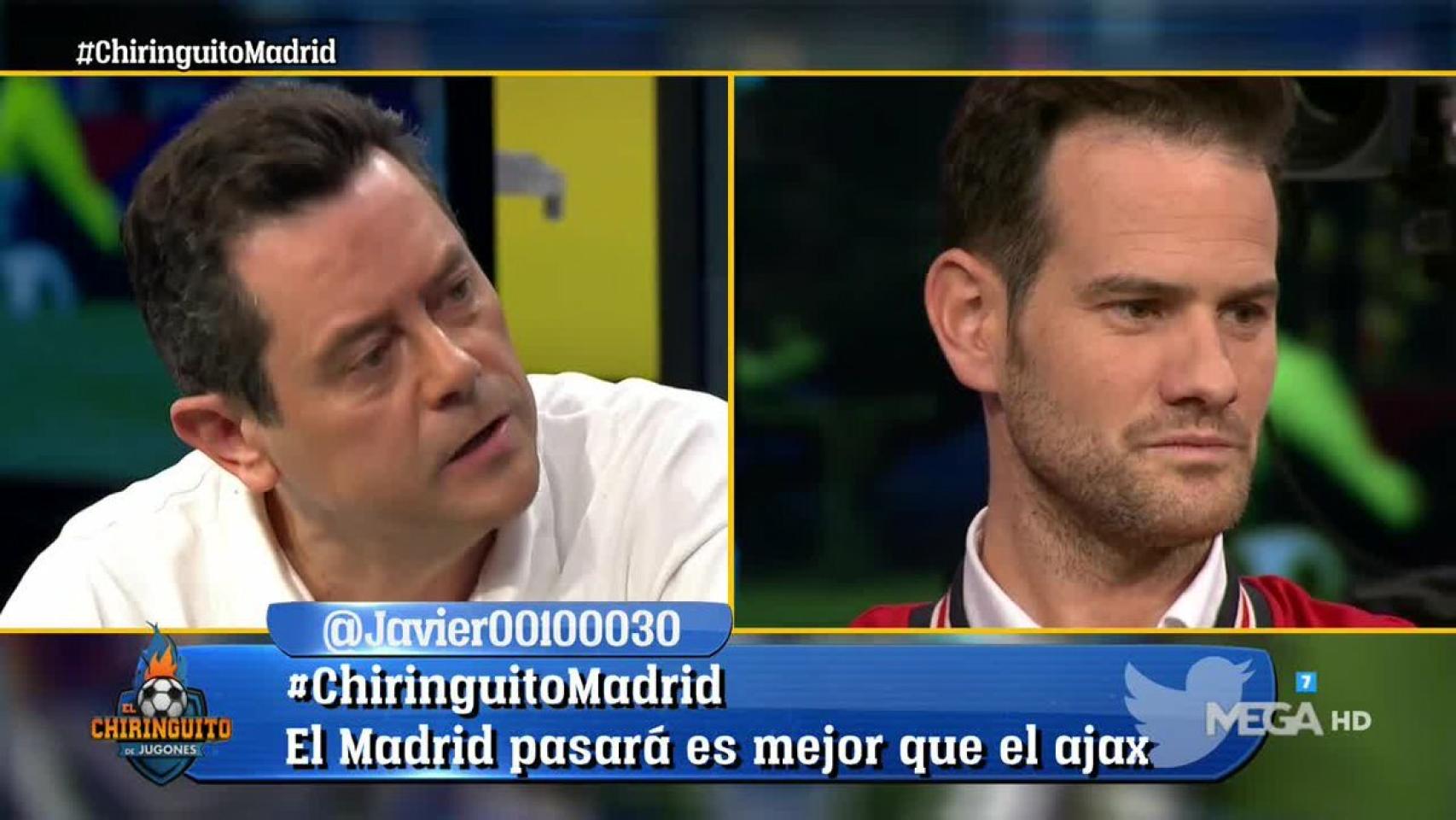 Roncero en 'El Chiringuito'. Foto: Twitter (@elchiringuitotv)