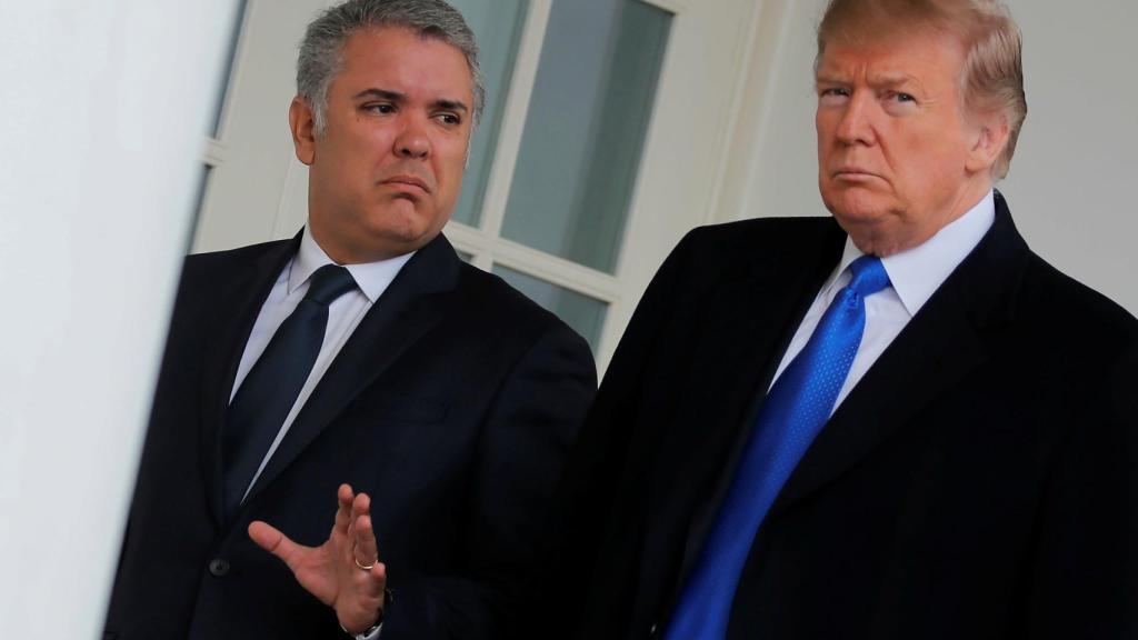 Iván Duque, en su visita a la Casa Blanca, nada más tomar posesión del cargo, en febrero de 2019.