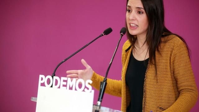 Irene Montero durante una comparecencia.