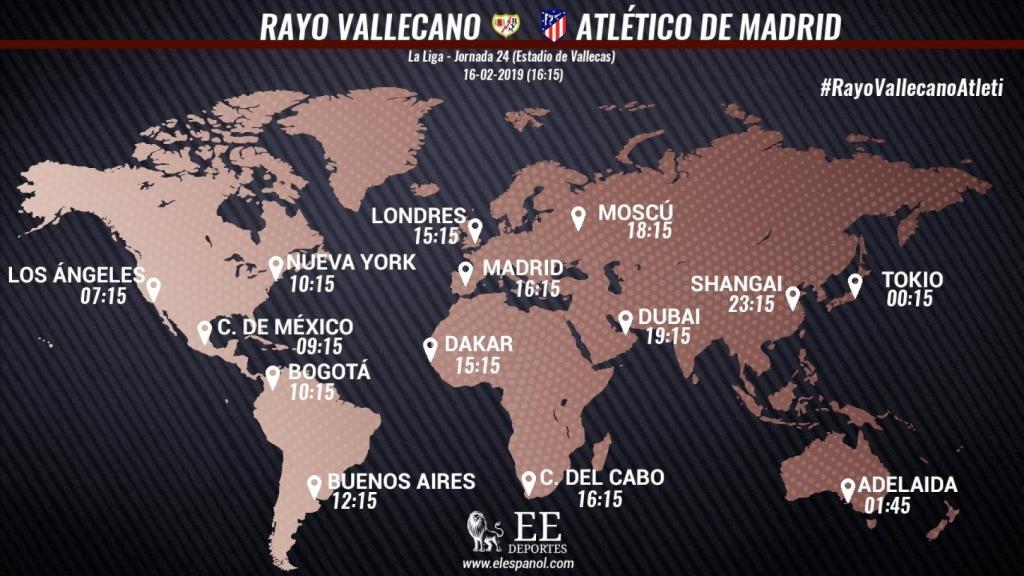 Horario Rayo Vallecano - Atlético de Madrid