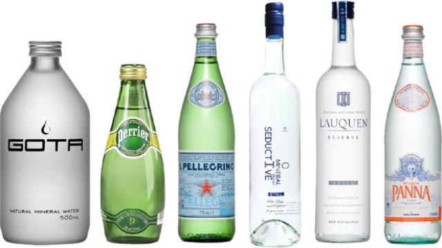Una muestra de marcas de agua más caras de lo normal.
