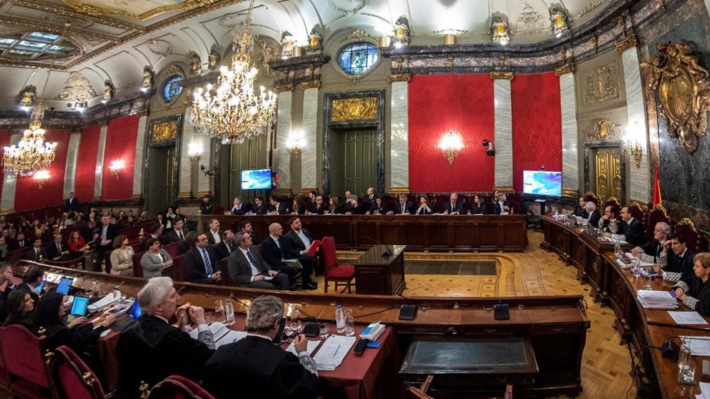 Vista del salón de plenos del Tribunal Supremo el pasado 12 de febrero./