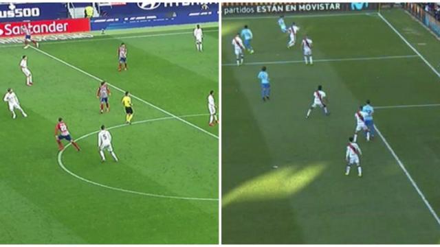 Los fuera de juego de Morata ante Real Madrid y Rayo Vallecano