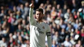 Sergio Ramos, dando órdenes a sus compañeros