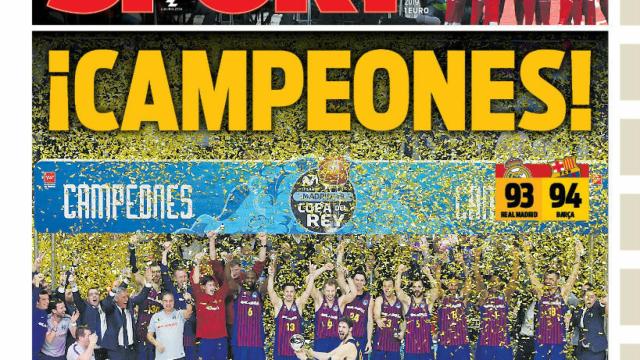 La portada del diario Sport (18/02/2019)