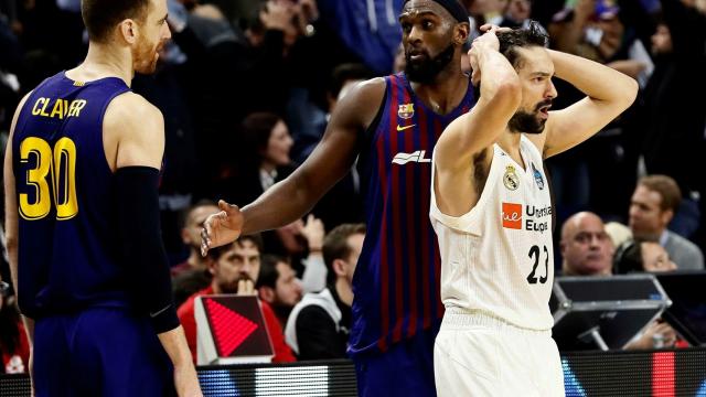 Sergio Llull se lleva las manos a la cabeza tras el polémico final en Copa del Rey