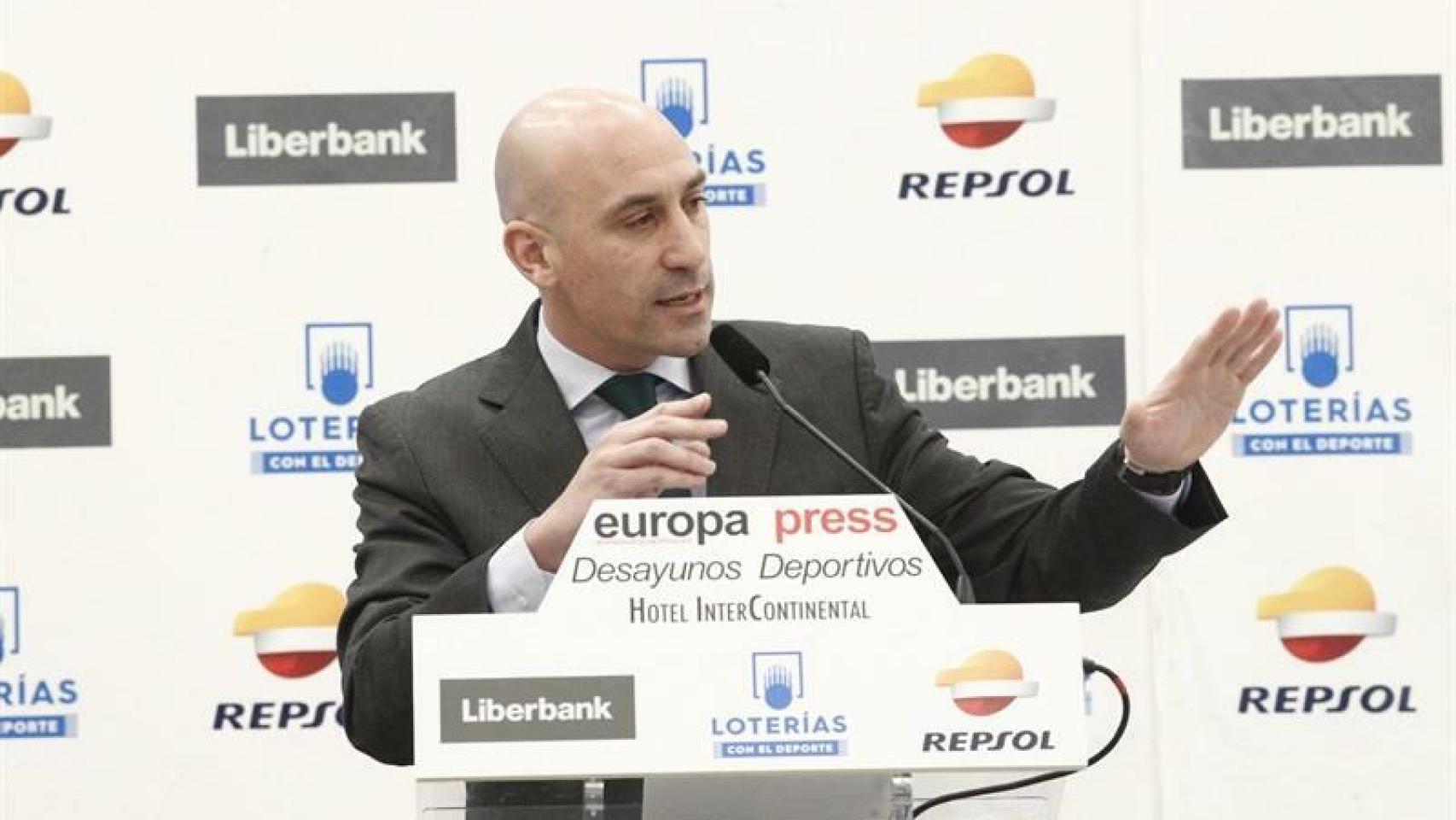 Rubiales, durante un acto