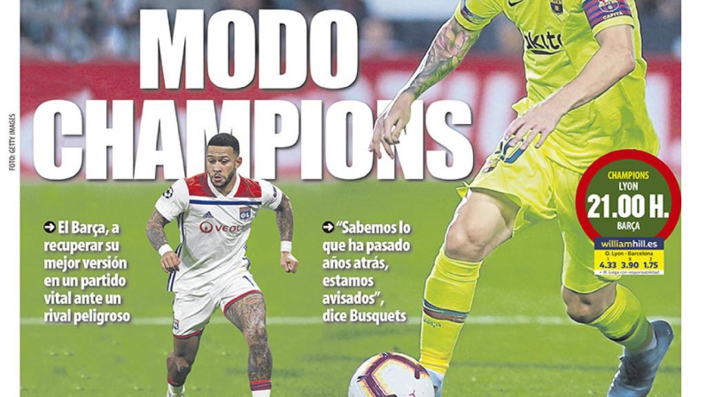 Portada Mundo Deportivo (19/02/19)