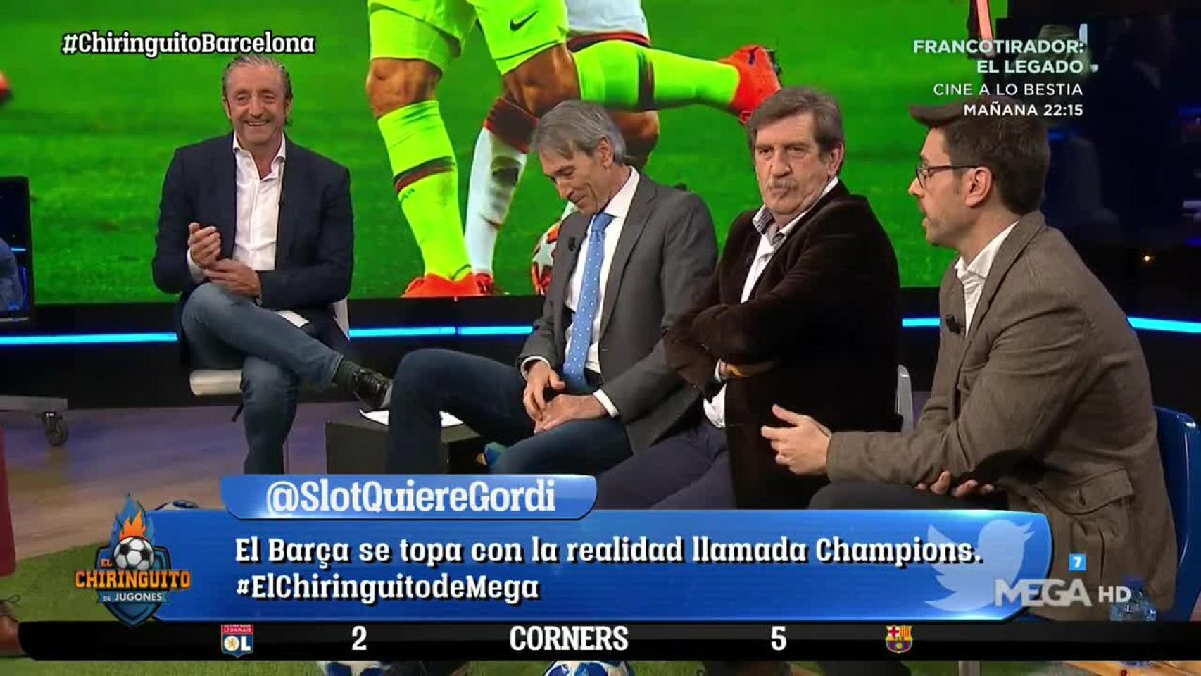 Roberto Morales en El Chiringuito. Foto: Twitter. (@elchiringuitotv)