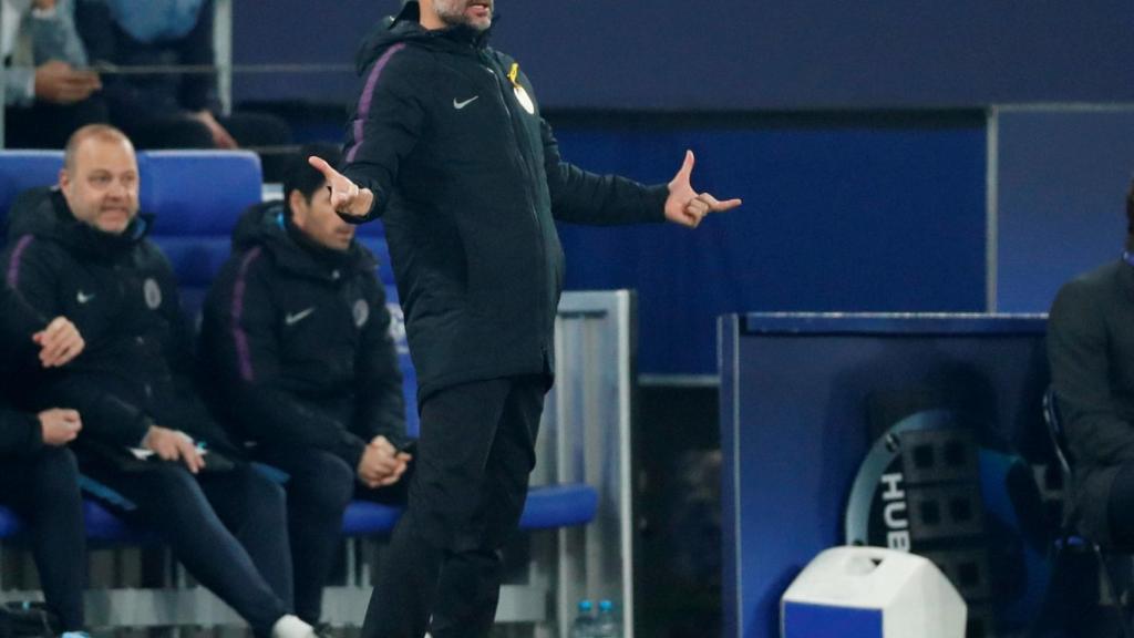 Guardiola, durante un momento del partido