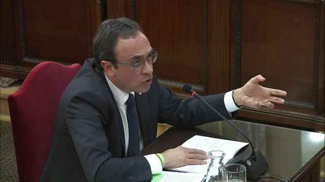 El exconseller Josep Rull en su declaración ante el tribunal que juzga el 'procés' en el Supremo.