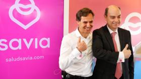 Pedro Díaz Yuste, CEO de Savia, junto con Jose Manuel Inchausti, CEO regional Iberia de Mapfre.
