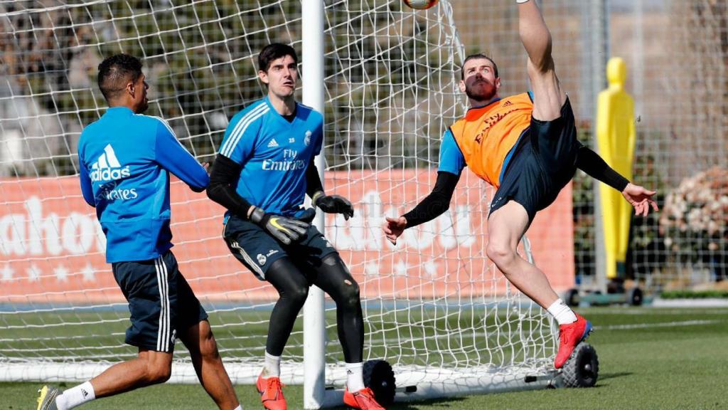 Gareth Bale, en el entrenamiento