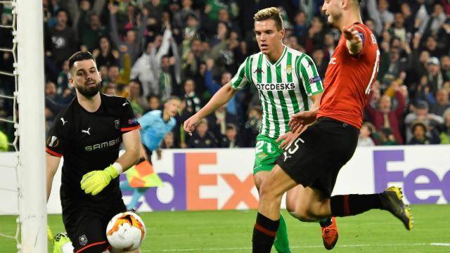 Lo Celso consigue el primer gol del Betis ante el Rennes en la Europa League