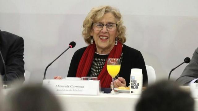 Manuela Carmena,  en el acto en el  Colegio de Abogados de Madrid.