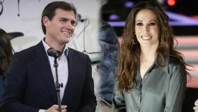 El político Albert Rivera y la cantante Malú en un montaje de Jaleos.