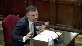 Santi Vila durante su declaración en el Tribunal Supremo.