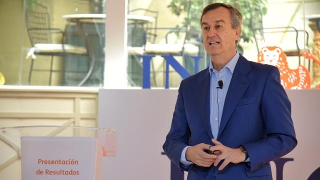 César González-Bueno, CEO de ING en España durante la presentación de resultados.