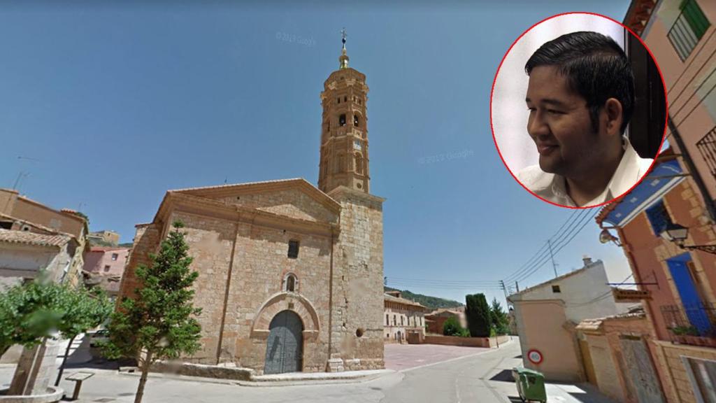 La iglesia de Báguena en la que Luis Fernando Nieto Vilora ejercía de sacerdote.