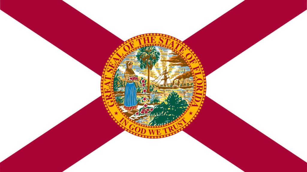 La bandera del estado de Florida.