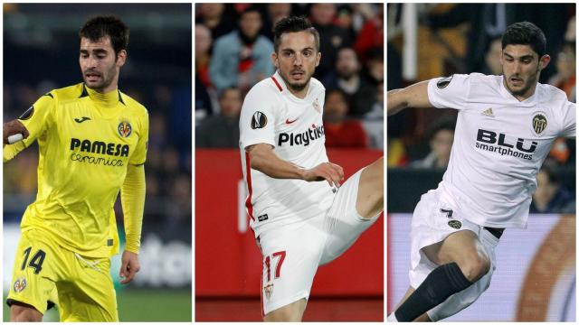 Manu Trigueros, Pablo Sarabia y Gonçalo Guedes