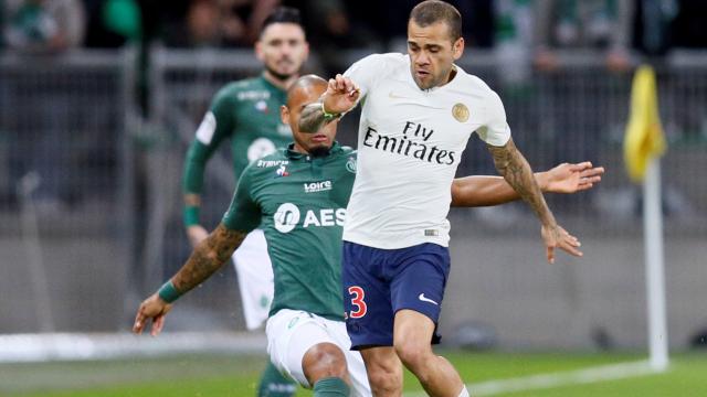 Dani Alves, durante un partido del PSG