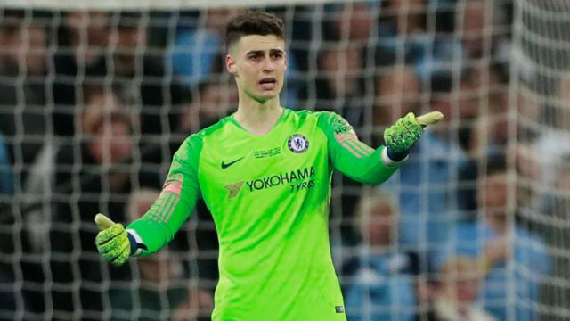 Kepa Arrizabalaga en la final de la Carabao Cup